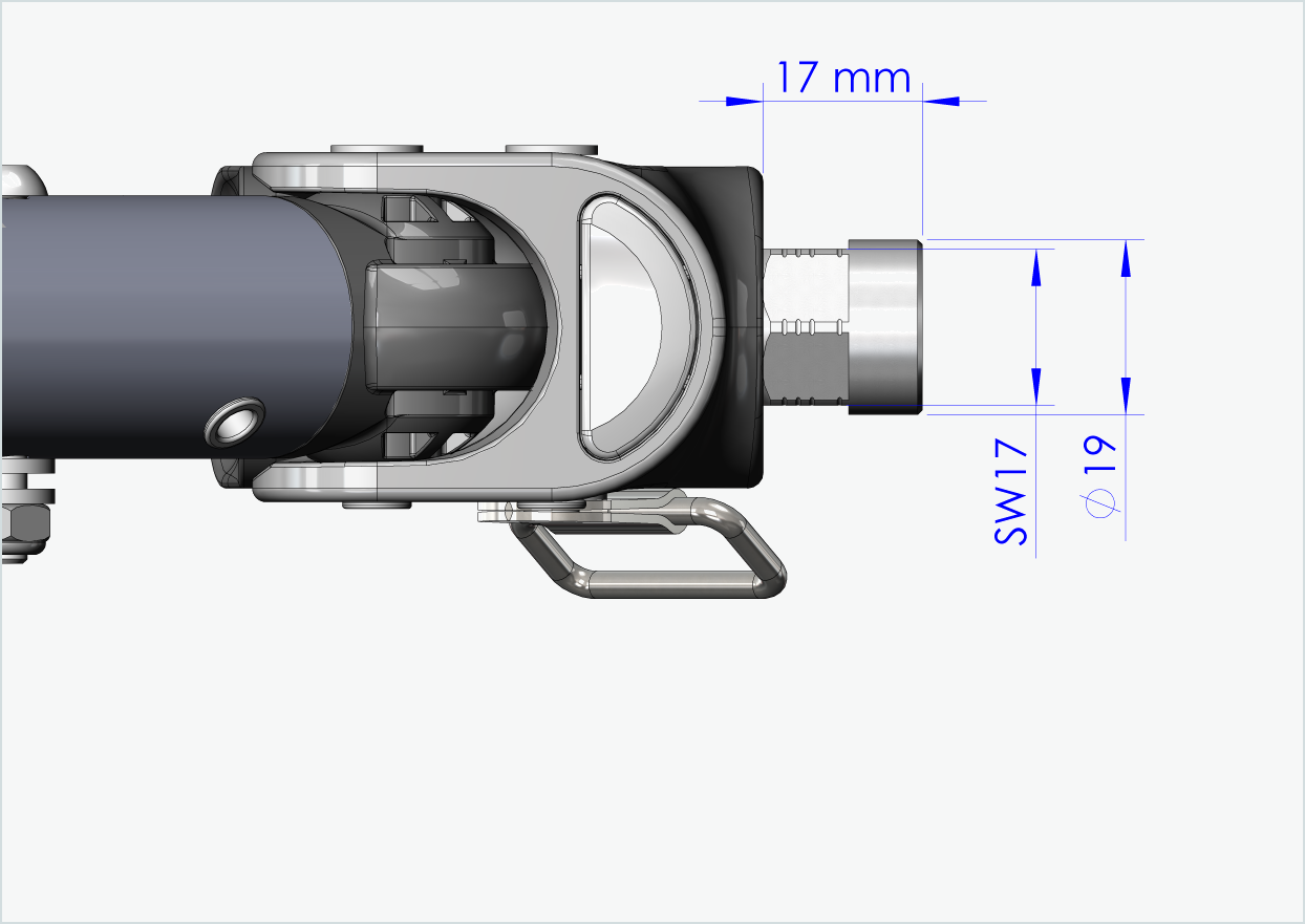 Adaptador de eixo sólido - M10 x 1,00 | para reboques Croozer a partir de 2018