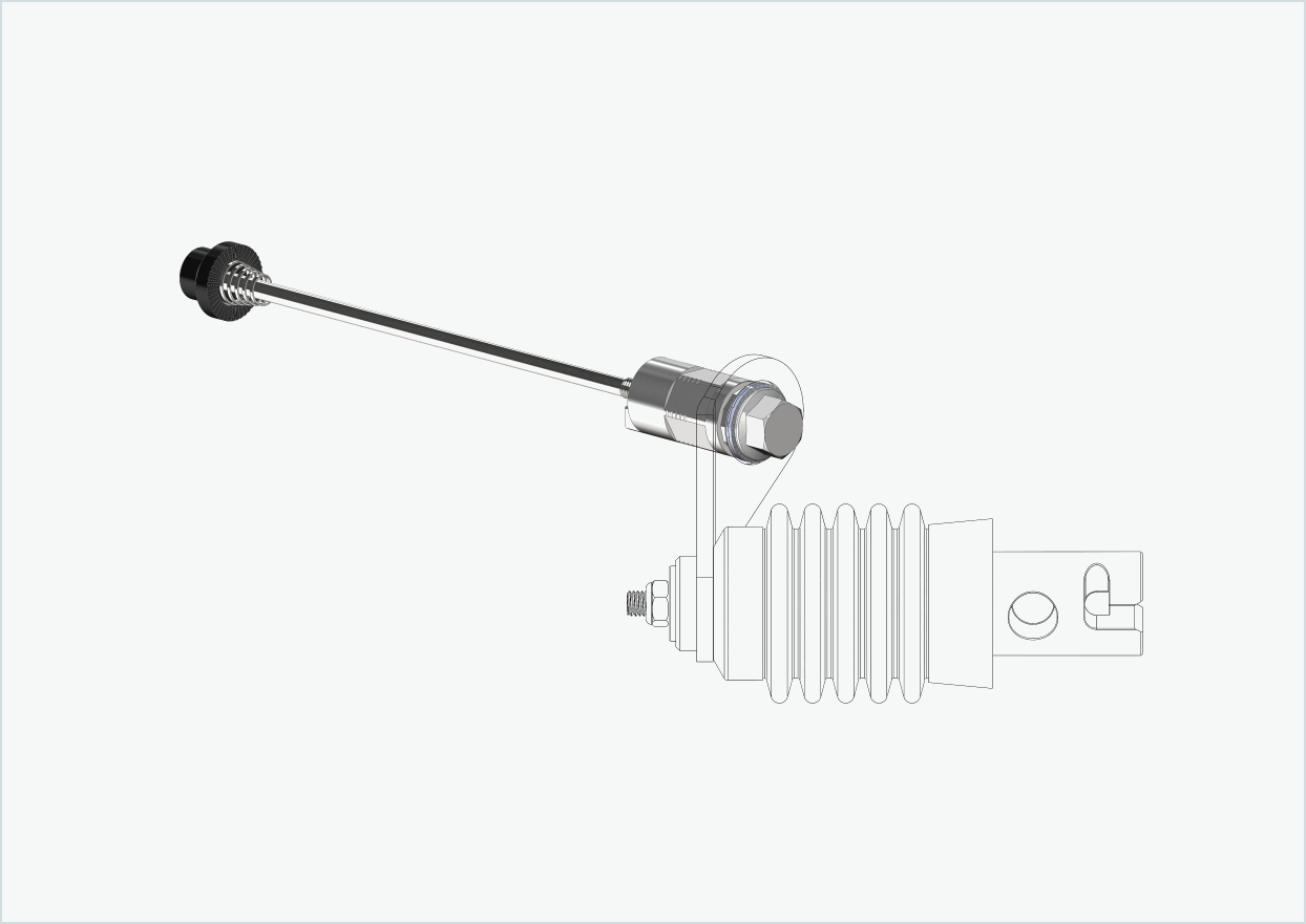 Eixo de aperto rápido com adaptador poligonal | comprimento de aperto 143mm - 153mm