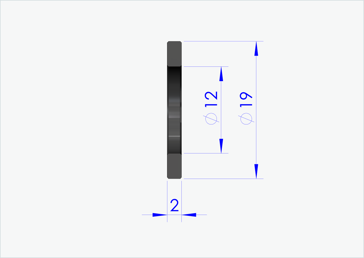 Disco espaçador 2mm
