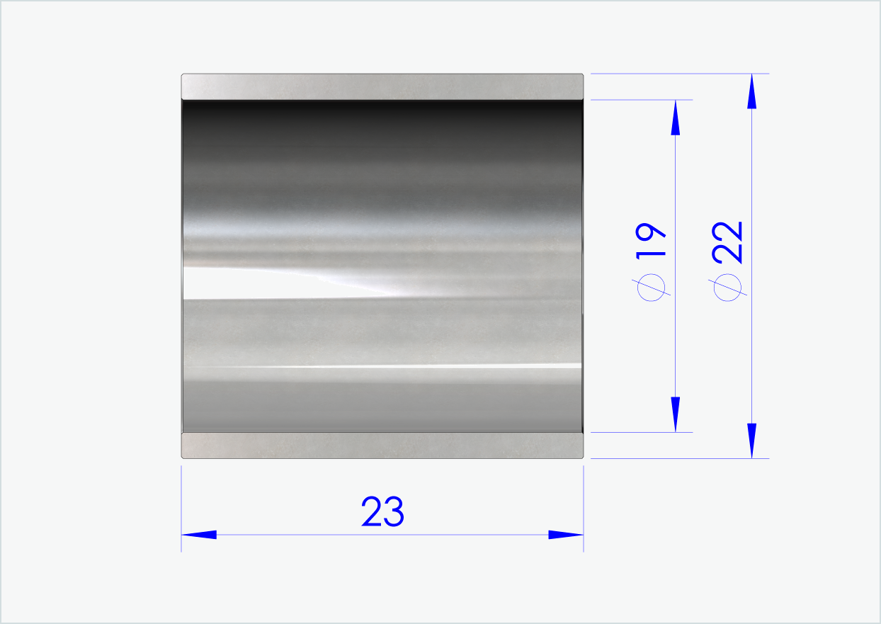Manga de bloqueio 23mm
