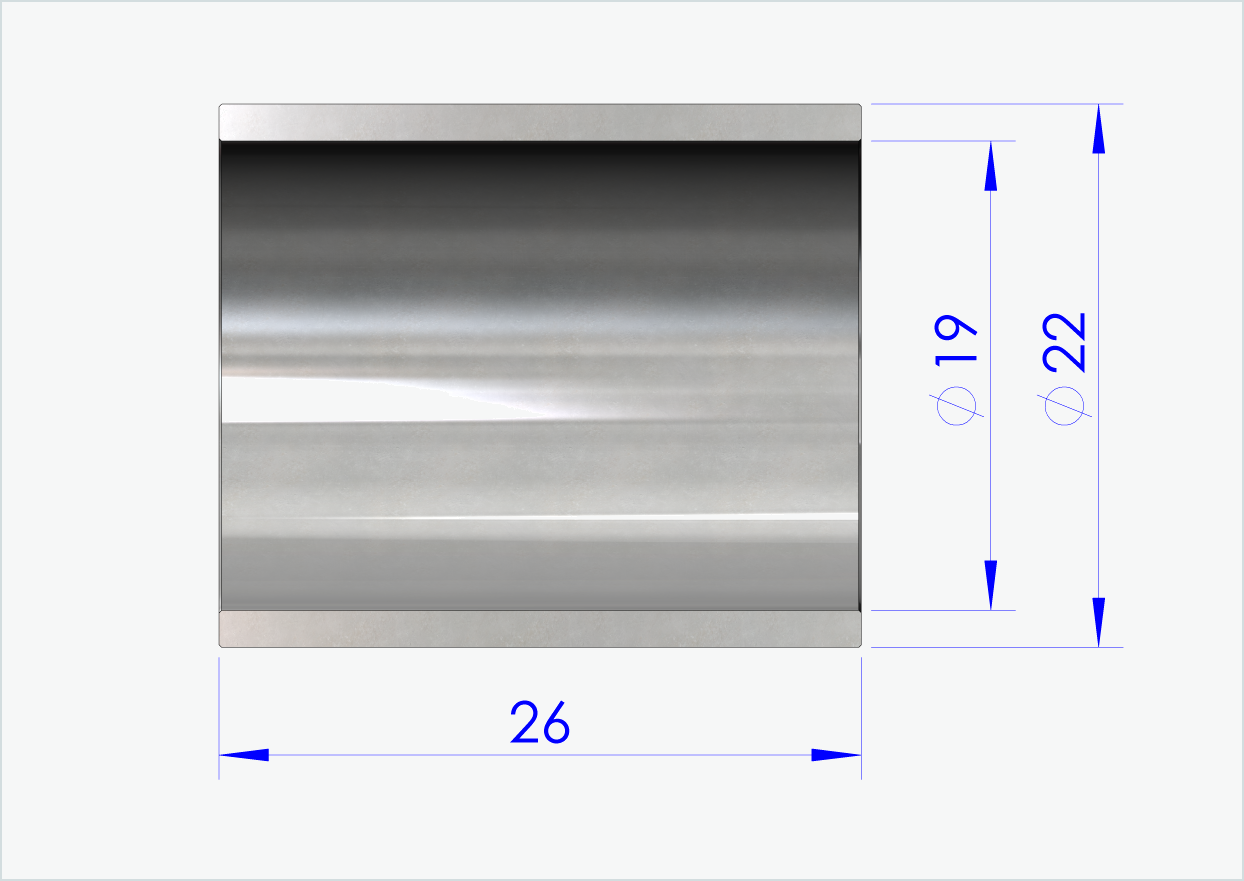 Manga de bloqueio 26mm