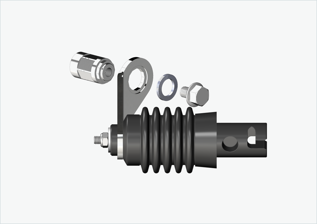 Adaptador de eixo sólido - M12 x 1,25