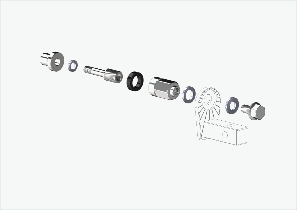 Adaptador Universal XL para cubo Rohloff Speedhub 500-14 / A12 | adequado para Thule, Qeridoo, Burley, Prophete, Hamax, Trixie e muitos outros
