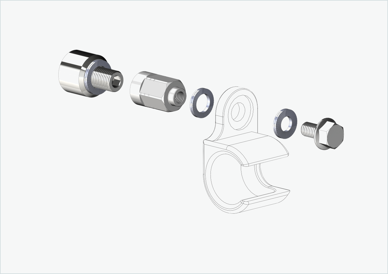 Adaptador universal para o motor HYENA-HRN | adequado para Thule, Qeridoo, Burley, Prophete, Hamax, Trixie e muitos outros