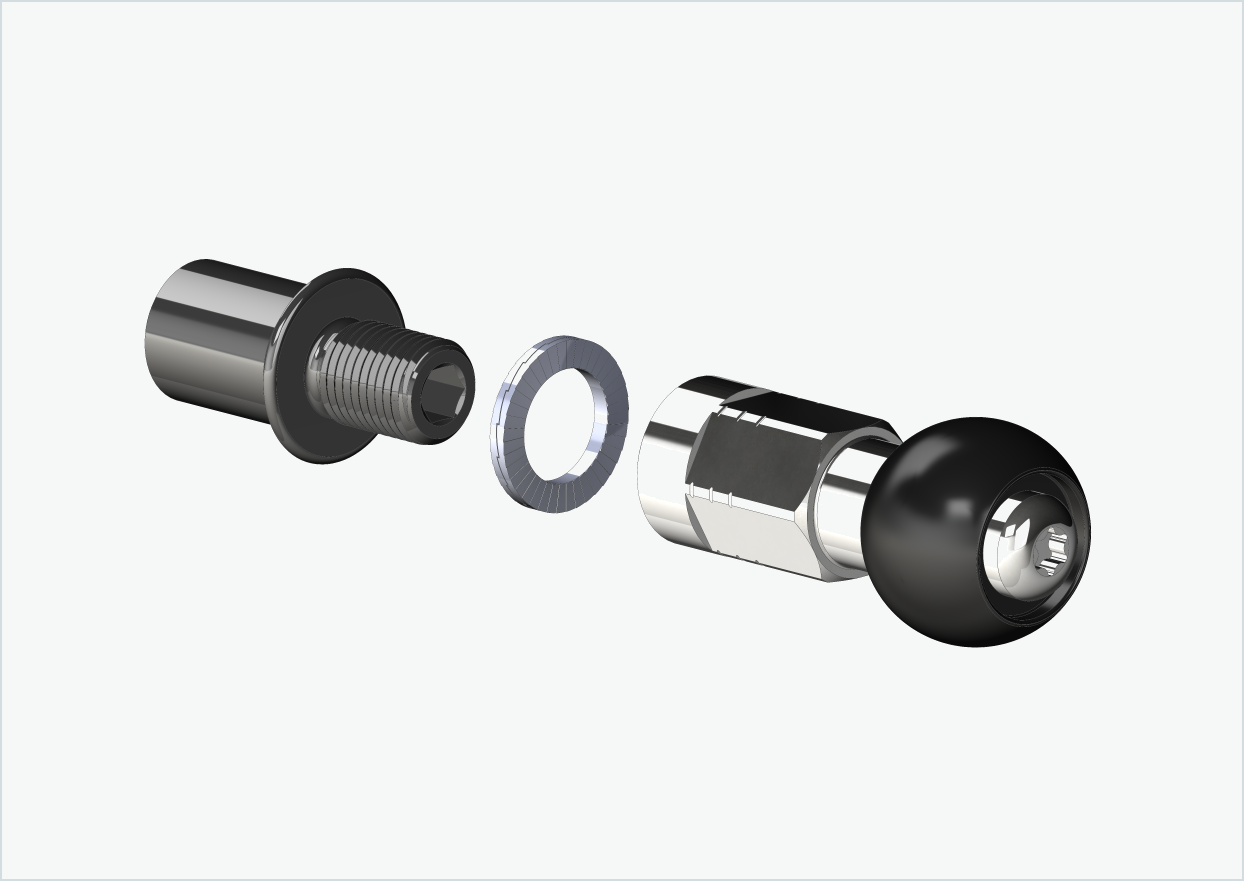 Cowboy 4 - Adaptador de rosca curto - M12 x 1,25 | Conjunto com adaptador Burley COHO XC