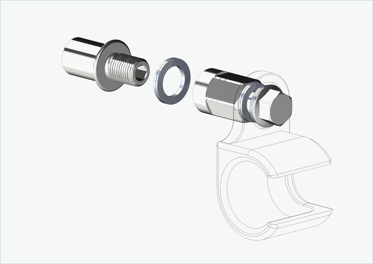 Vaqueiro 4 - Adaptador de rosca curto - M12 x 1,25 | Conjunto com adaptador universal