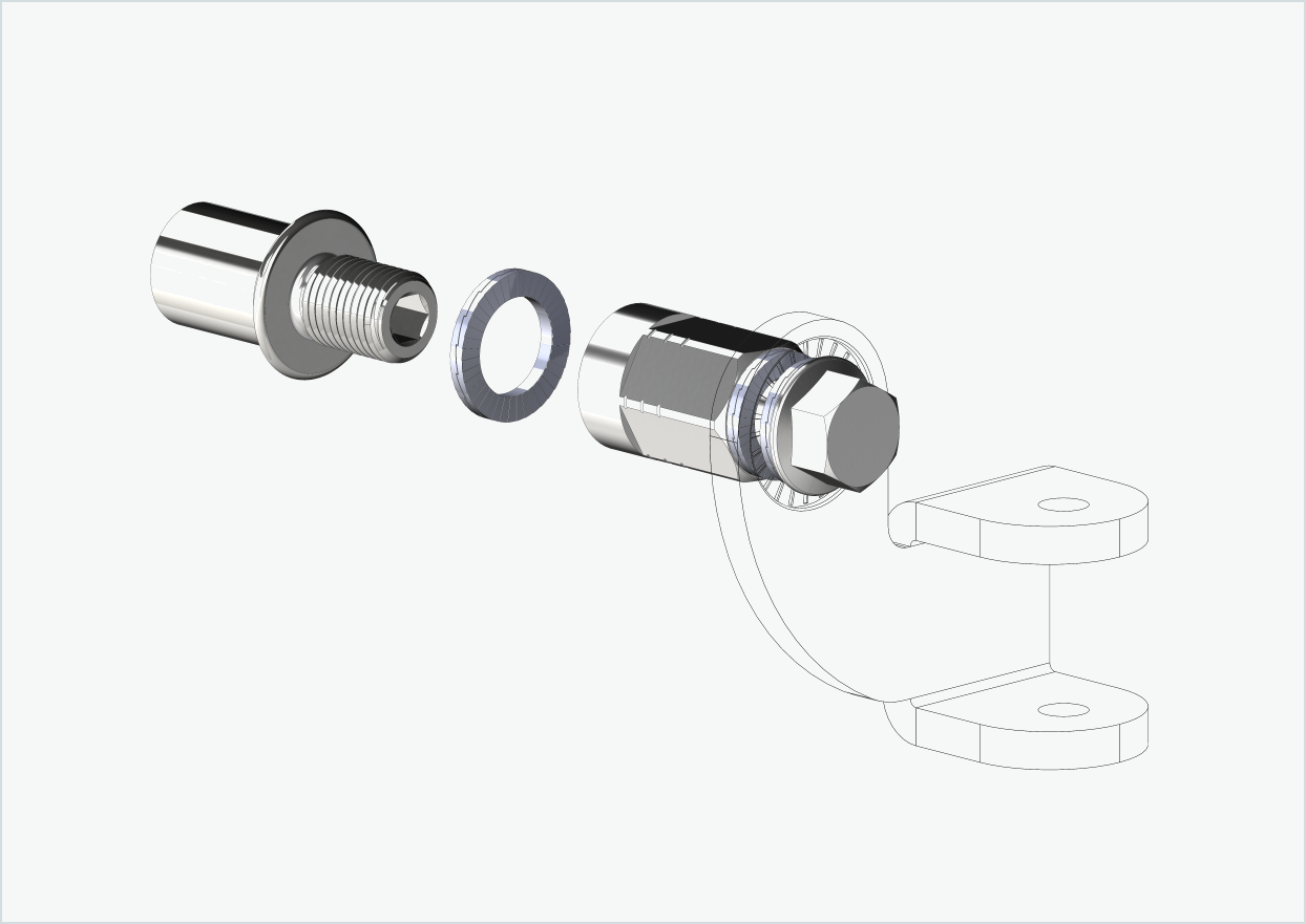 Vaqueiro 4 - Adaptador de rosca curto - M12 x 1,25 | Conjunto com adaptador universal