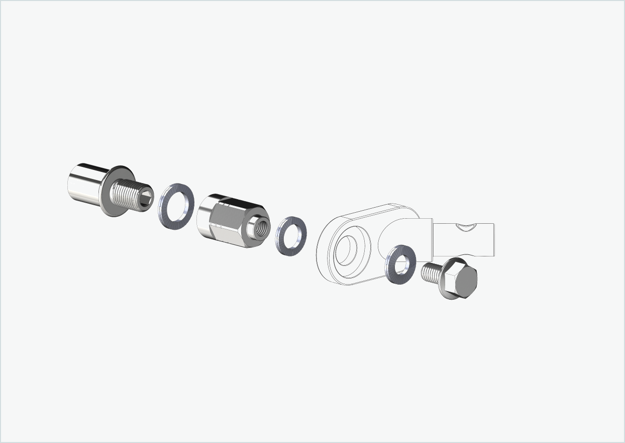 Vaqueiro 4 - Adaptador de rosca curto - M12 x 1,25 | Conjunto com adaptador universal