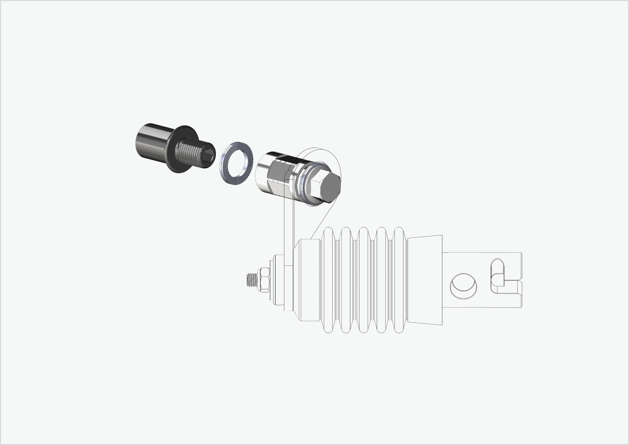 Cowboy 4 - Adaptador de rosca curto - M12 x 1,25 | Conjunto com adaptador Weber