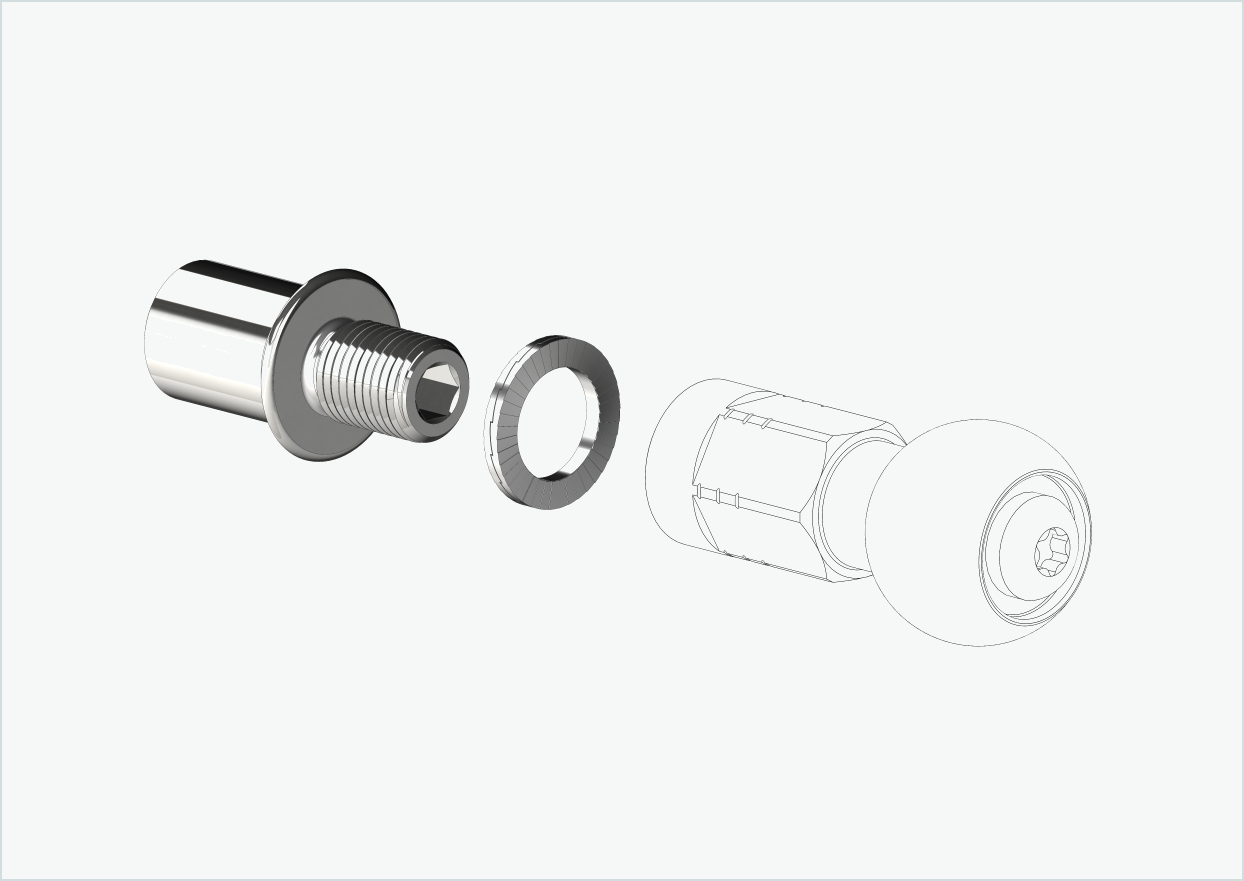 Adaptador de rosca curto - M12 x 1,25 | adequado para COWBOY - Classic - Cruiser - Cruiser ST
