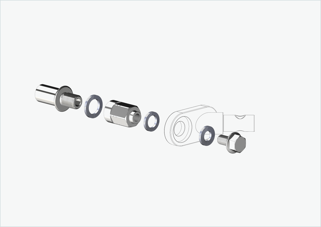 Cowboy 4 - Adaptador de rosca longo - M12 x 1,25 | Conjunto com adaptador universal