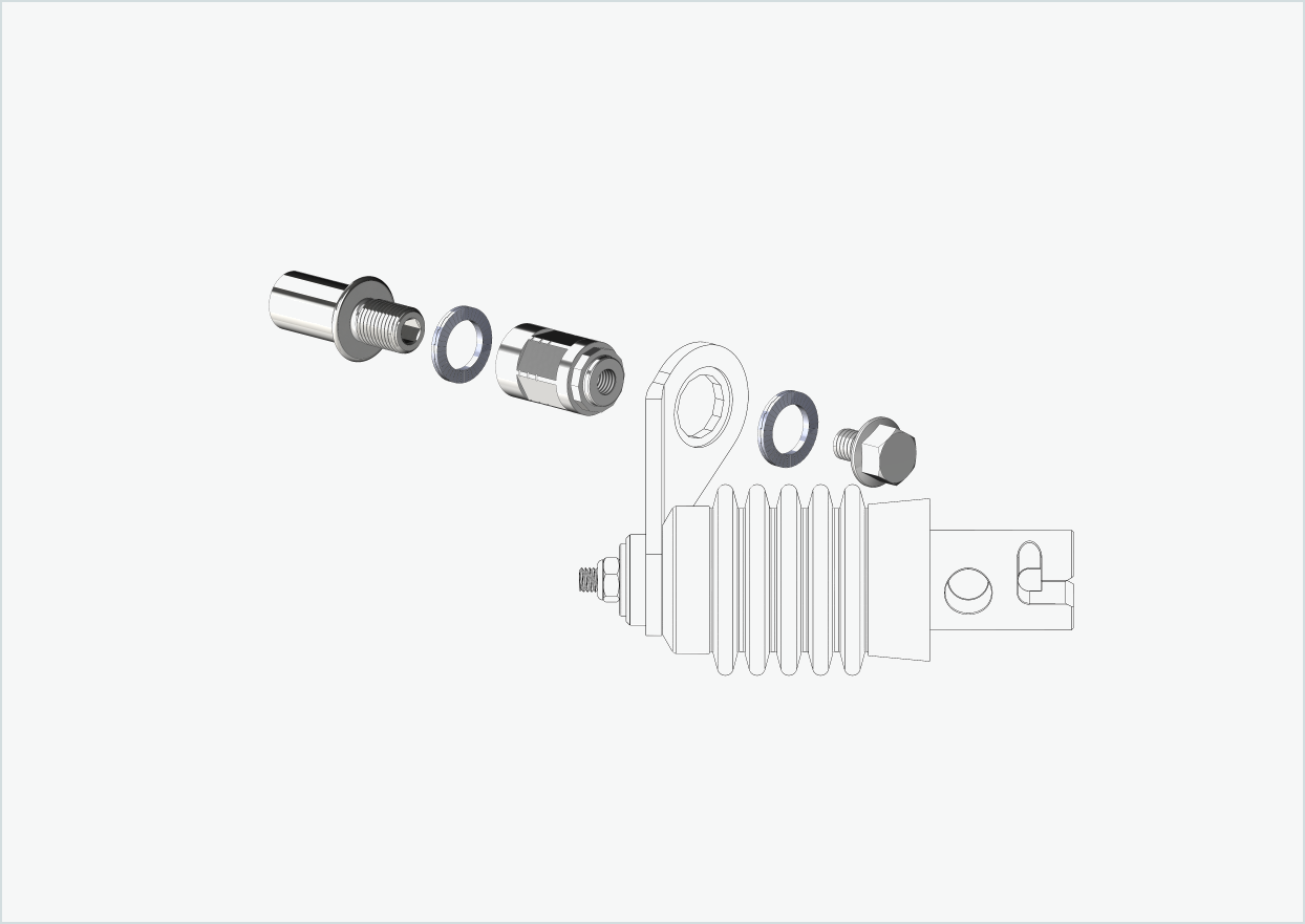 Cowboy 4 - Adaptador de rosca longo - M12 x 1,25 | Conjunto com adaptador Weber