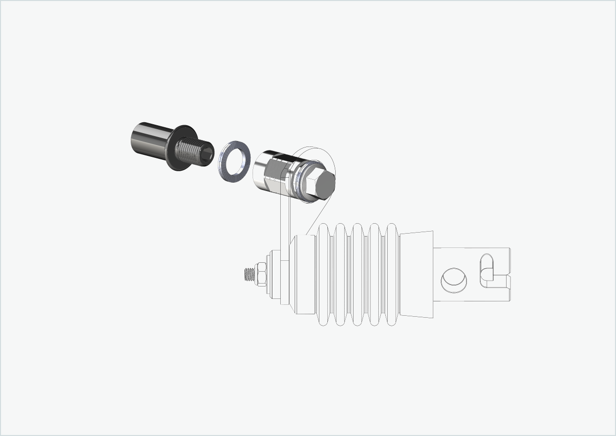 Cowboy 4 - Adaptador de rosca longo - M12 x 1,25 | Conjunto com adaptador Weber