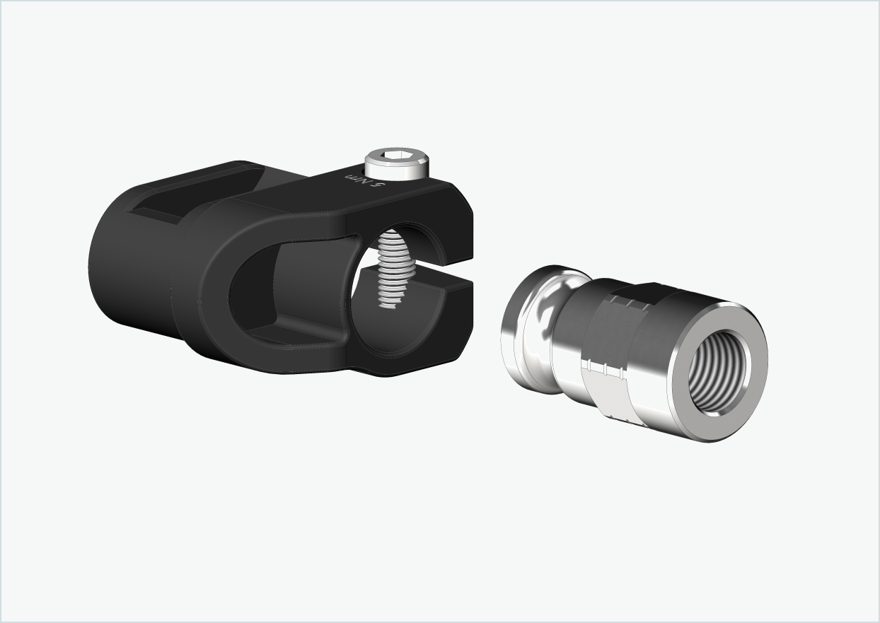 Adaptador de eixo sólido - M12 x 1,25 | para Leggero (BECCO)