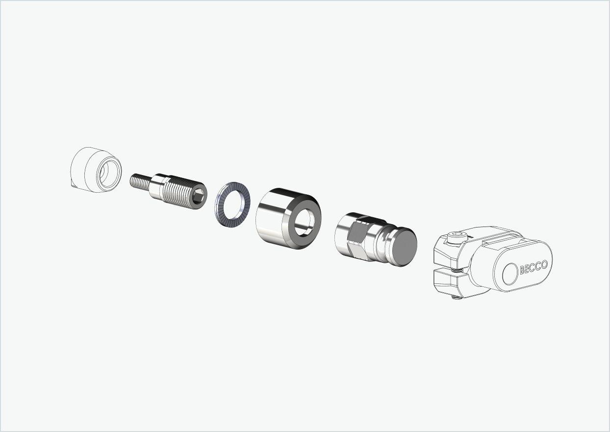 Adaptador para motor HYENA-HRN | adequado para Leggero com sistema BECCO