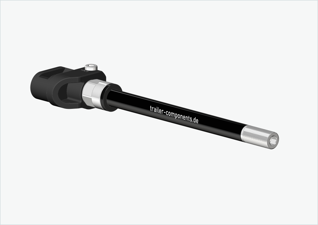 Eixo passante com adaptador / M12 x 1,00 | para reboques Leggero com sistema BECCO