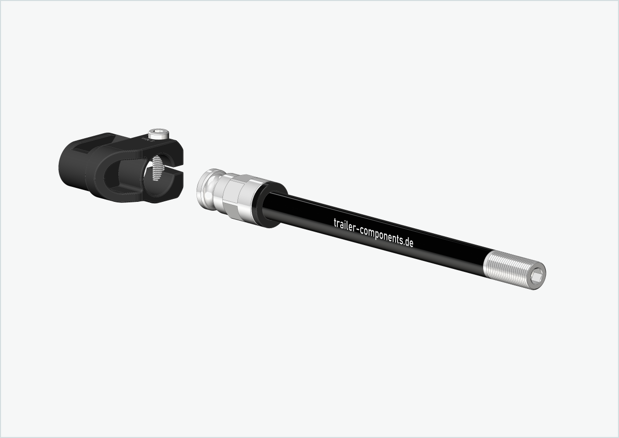 Eixo passante com adaptador / M12 x 1,00 | para reboques Leggero com sistema BECCO