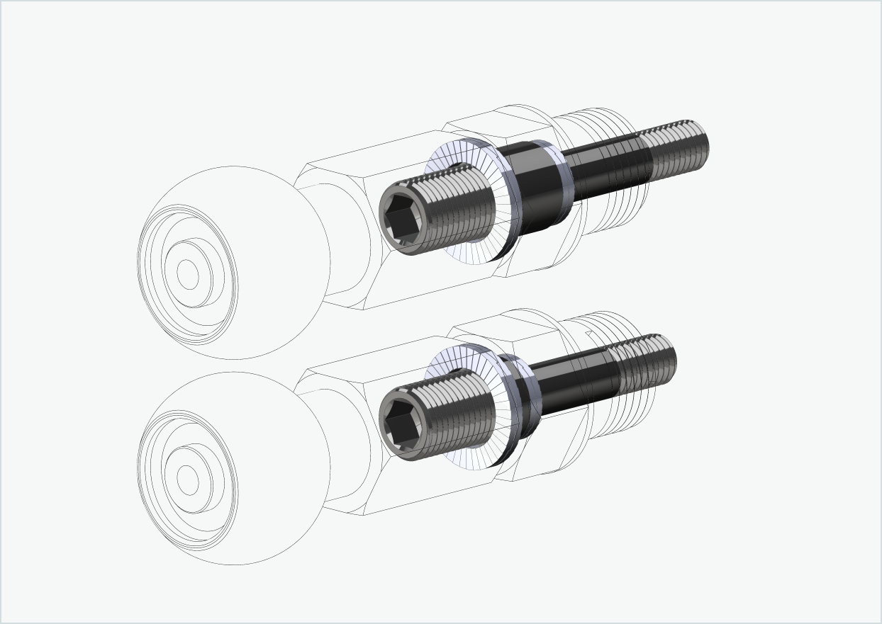 Conjunto de adaptadores de rosca Burley COHO XC | para HASE PINO com Rohloff Speedhub 500-14 / A12