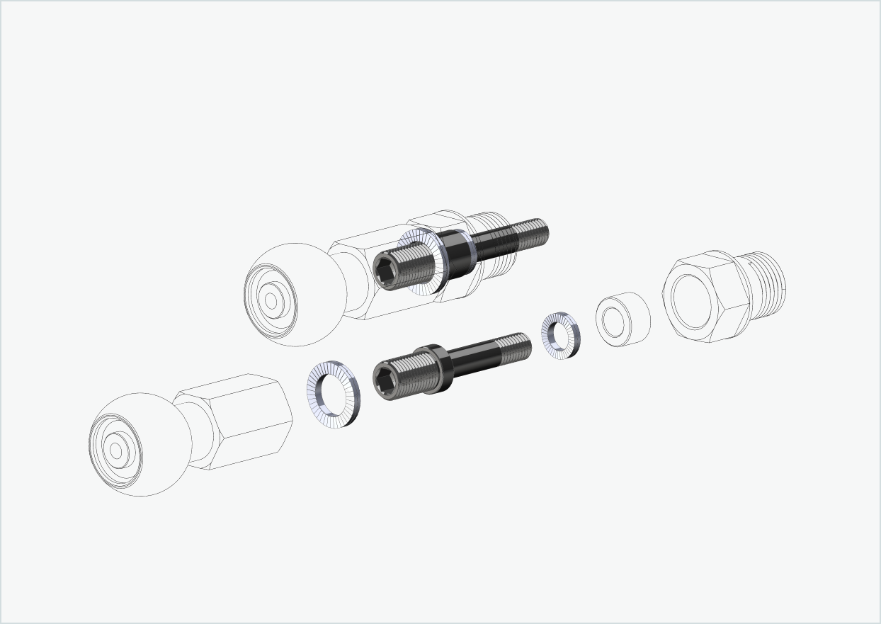 Conjunto de adaptadores de rosca Burley COHO XC | para HASE PINO com Rohloff Speedhub 500-14 / A12