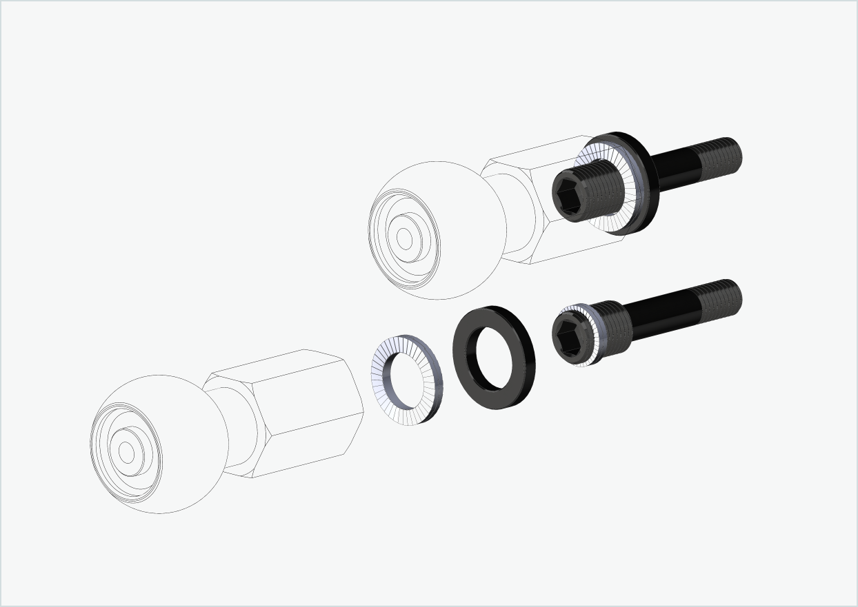 Conjunto de adaptadores de rosca Burley COHO XC (30mm/30mm) para Rohloff Speedhub 500-14 / A12