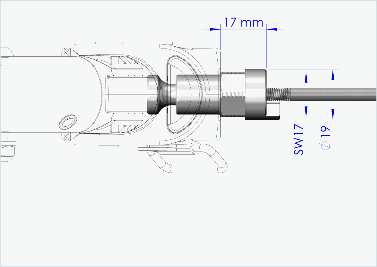 Eixo de aperto rápido com adaptador (para reboques Croozer a partir de 2018) | Comprimento de aperto 143mm - 153mm