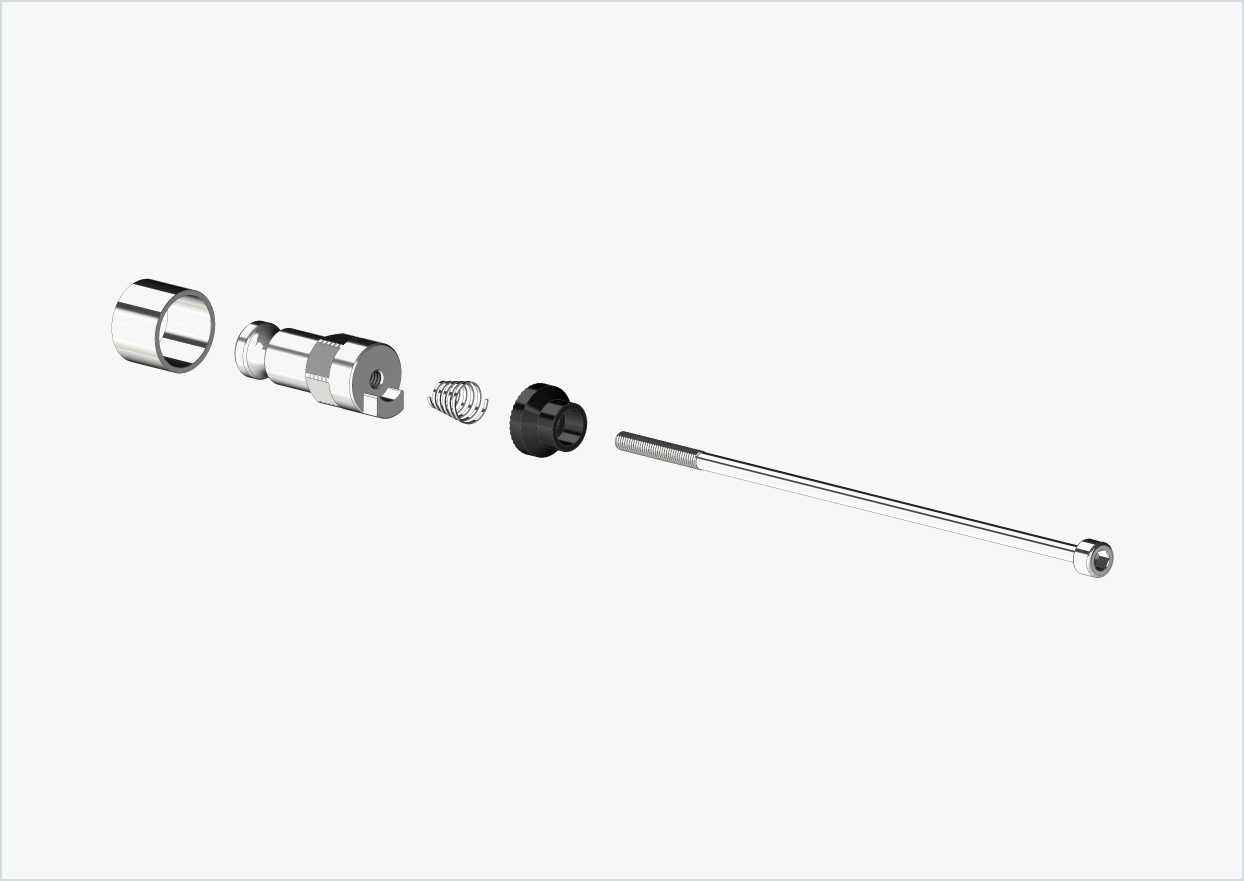 Eixo de aperto rápido com adaptador (para reboques Croozer a partir de 2018) | Comprimento de aperto 143mm - 153mm