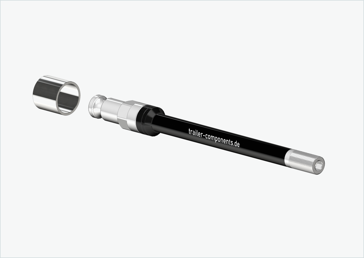 Eixo passante Syntace (X-12) com adaptador / M12 x 1,00 | para reboques Croozer a partir de 2018