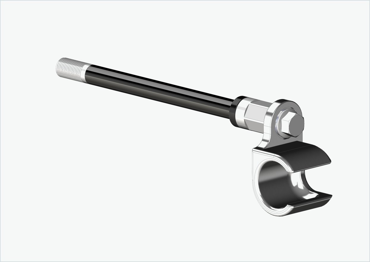 Eixo passante com adaptador Universal / M12 x 1,00