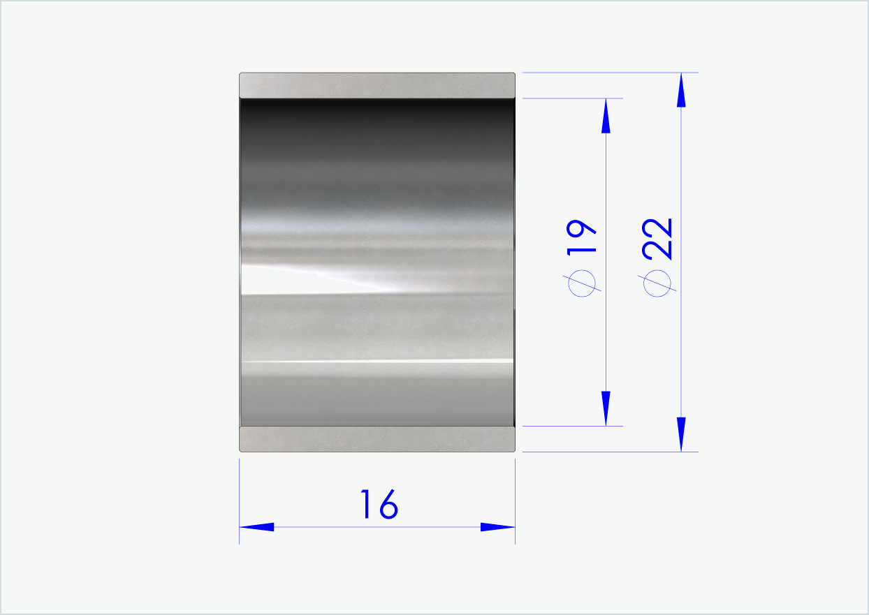 Manga de bloqueio 16mm