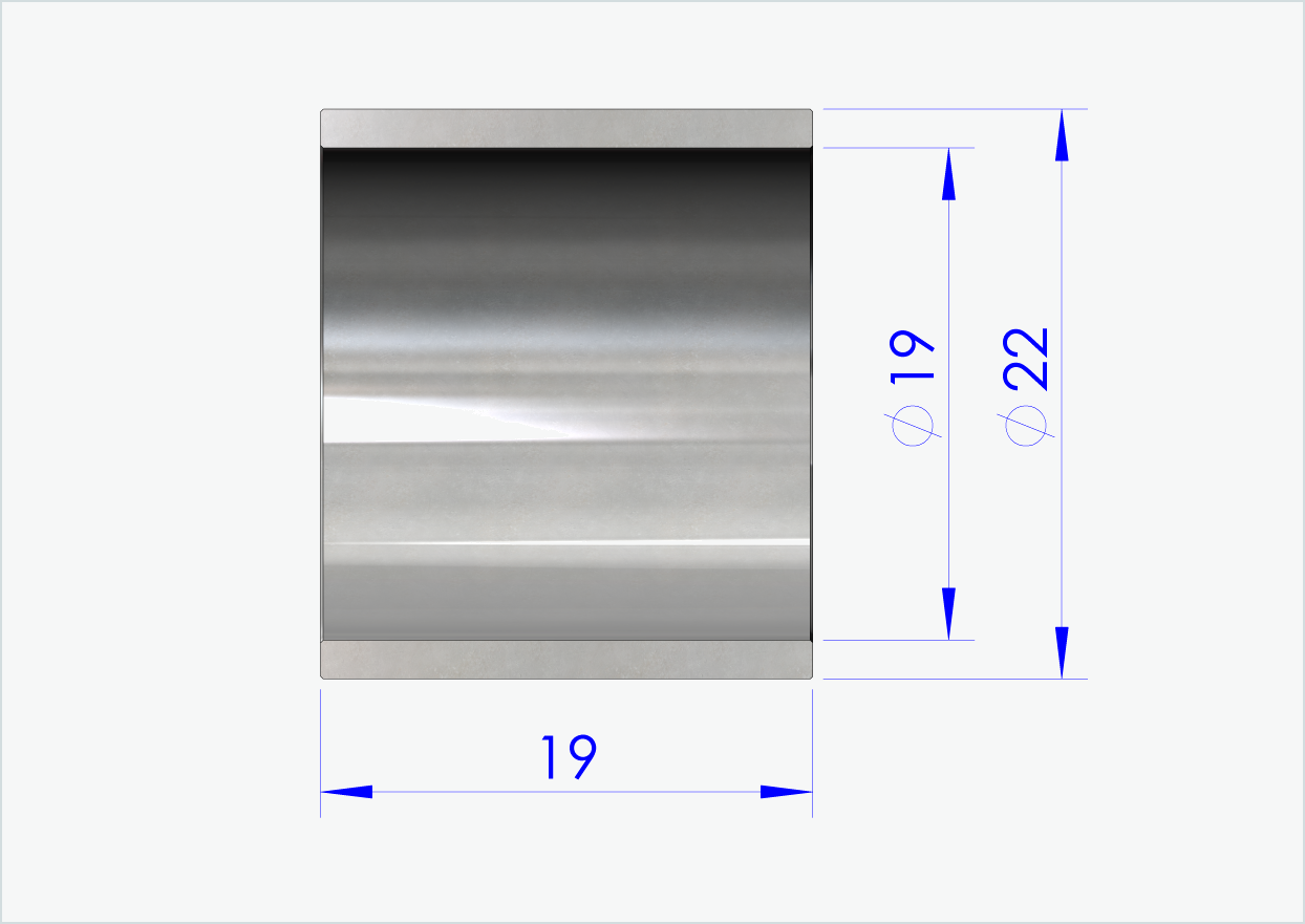 Manga de bloqueio 19mm