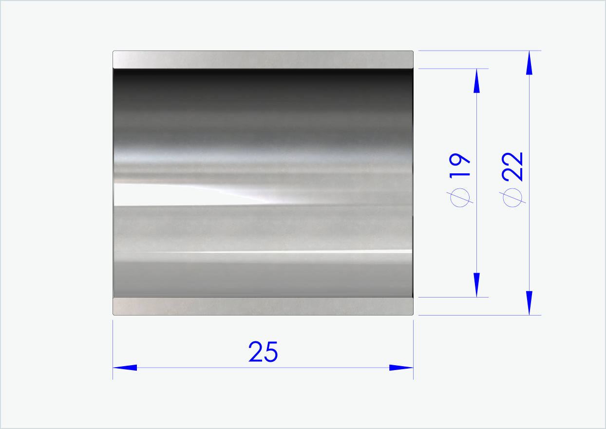 Manga de bloqueio 25mm