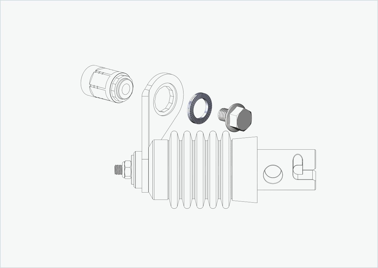 Jogo de parafusos para adaptador poligonal (Weber)