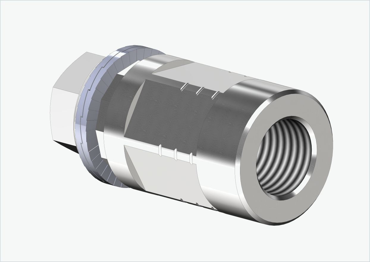 Adaptador de eixo sólido - M12 x 1,25