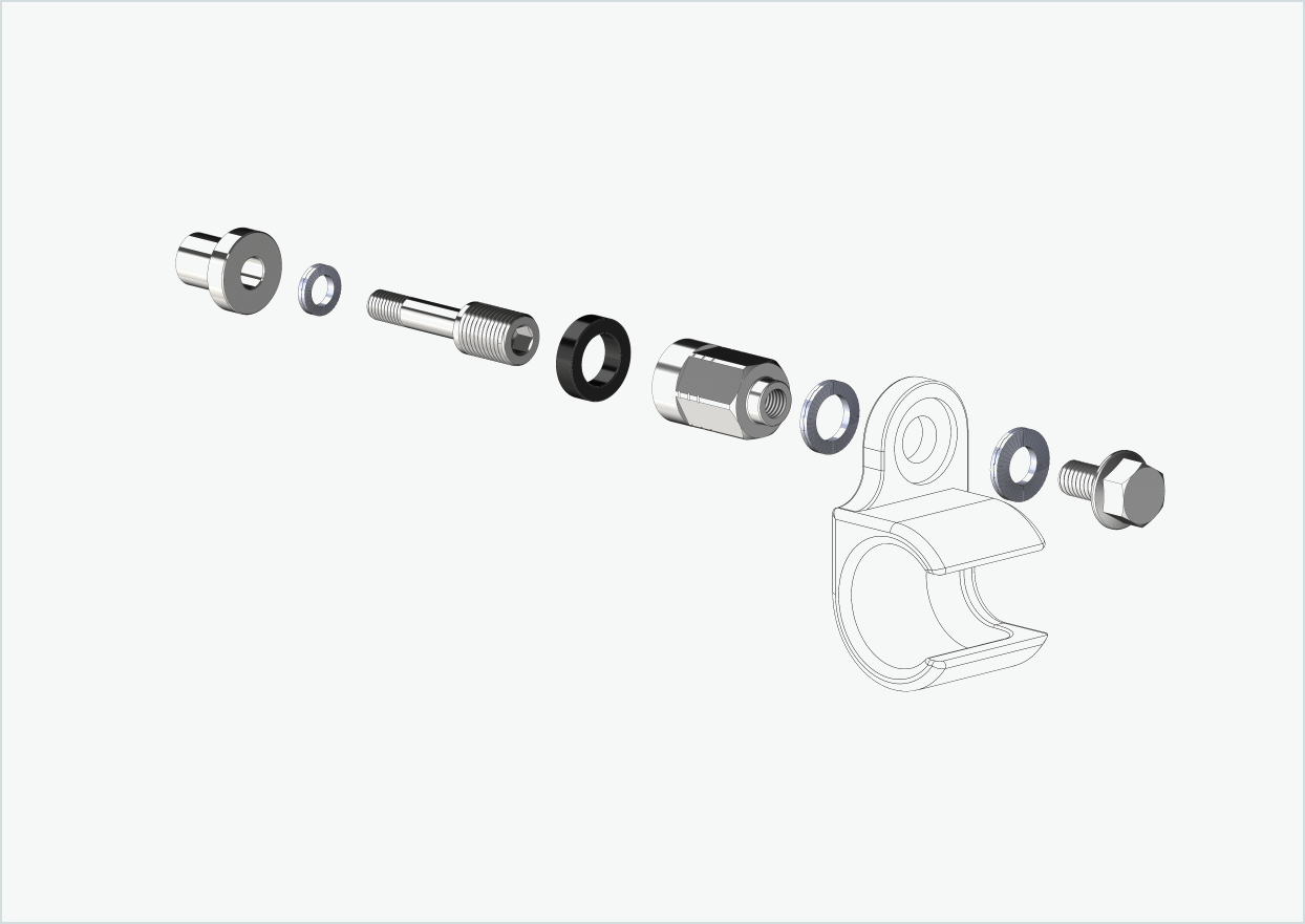 Adaptador Universal XL para cubo Rohloff Speedhub 500-14 / A12 | adequado para Thule, Qeridoo, Burley, Prophete, Hamax, Trixie e muitos outros