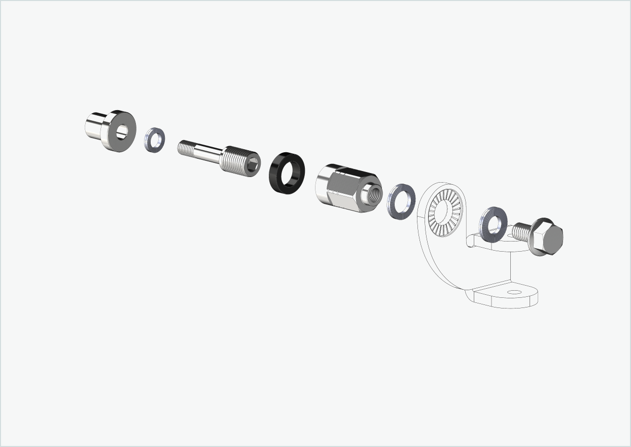 Adaptador Universal XL para cubo Rohloff Speedhub 500-14 / A12 | adequado para Thule, Qeridoo, Burley, Prophete, Hamax, Trixie e muitos outros