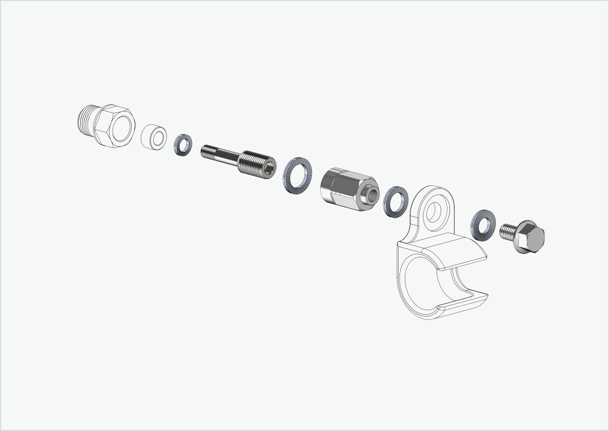 Adaptador universal para HASE PINO com Rohloff Speedhub A12 | adequado para Thule, Qeridoo, Burley, Prophete, Hamax, Trixie e muitos mais.