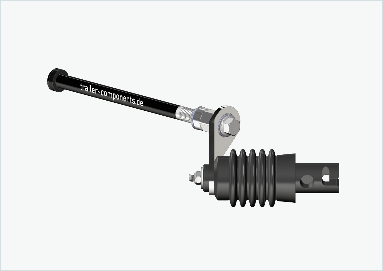 Eixo de aperto rápido com adaptador Weber para ORBEA | para rosca esquerda M12 x 1,50 - adequado para embraiagens Weber tipo: E - EL - ES