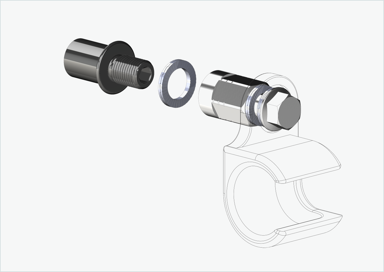 Vaqueiro 4 - Adaptador de rosca curto - M12 x 1,25 | Conjunto com adaptador universal