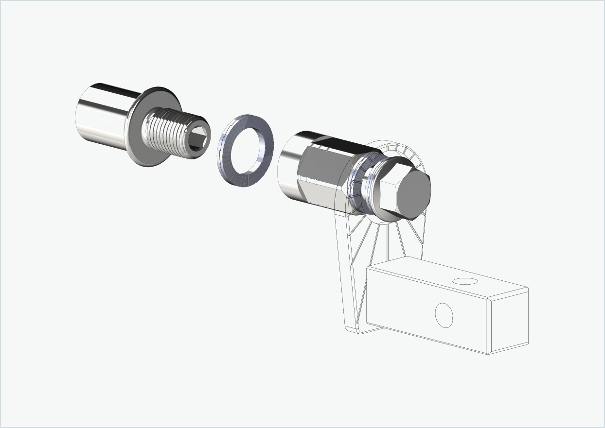 Vaqueiro 4 - Adaptador de rosca curto - M12 x 1,25 | Conjunto com adaptador universal