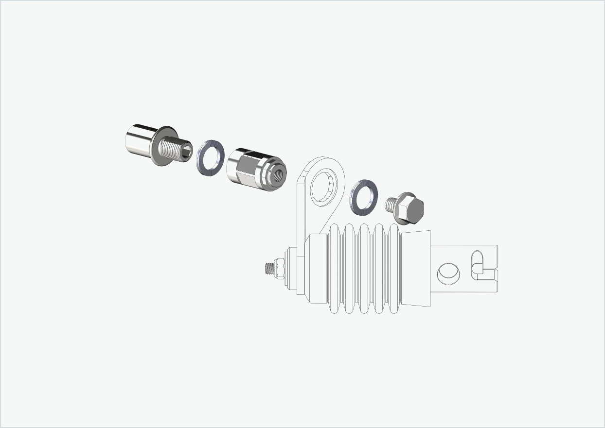 Cowboy 4 - Adaptador de rosca curto - M12 x 1,25 | Conjunto com adaptador Weber