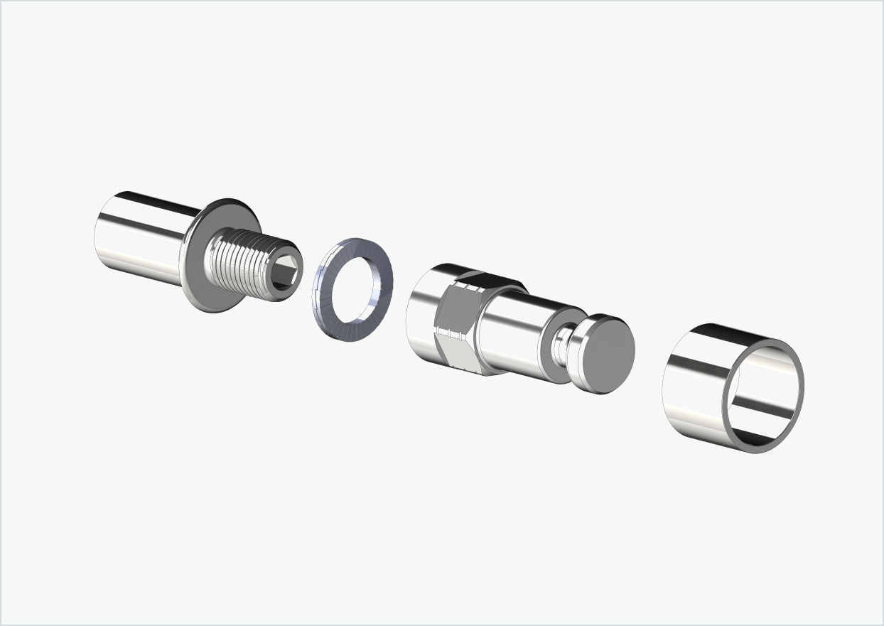 Cowboy 4 - Adaptador de rosca longo - M12 x 1,25 | Conjunto com adaptador Croozer