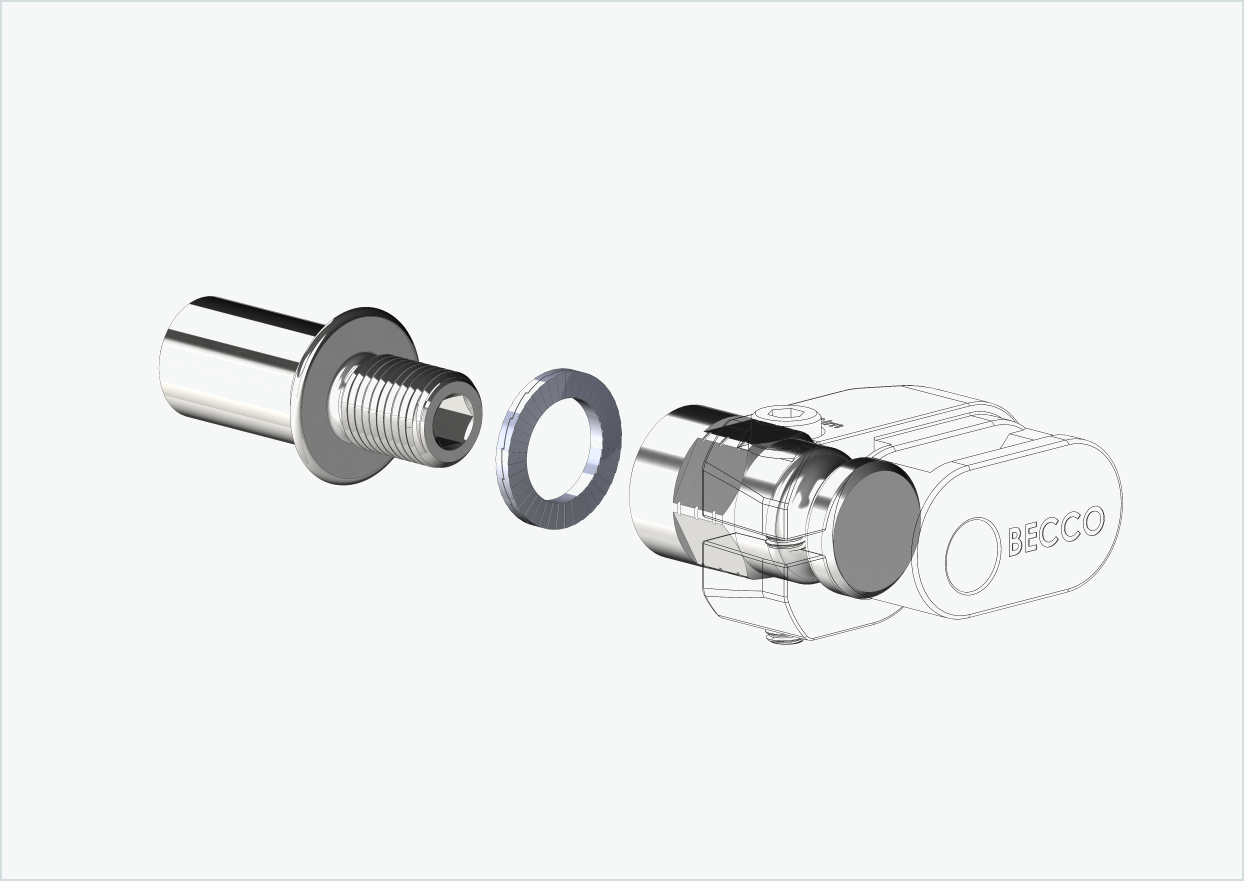Cowboy 4 - Adaptador de rosca longo - M12 x 1,25 | Conjunto com adaptador Leggero (BECCO)