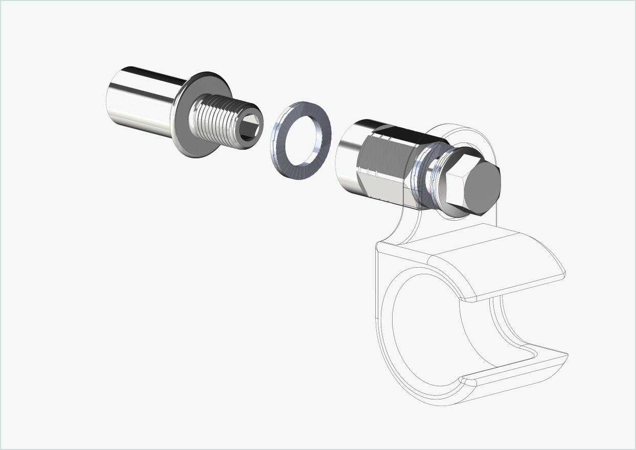Cowboy 4 - Adaptador de rosca longo - M12 x 1,25 | Conjunto com adaptador universal
