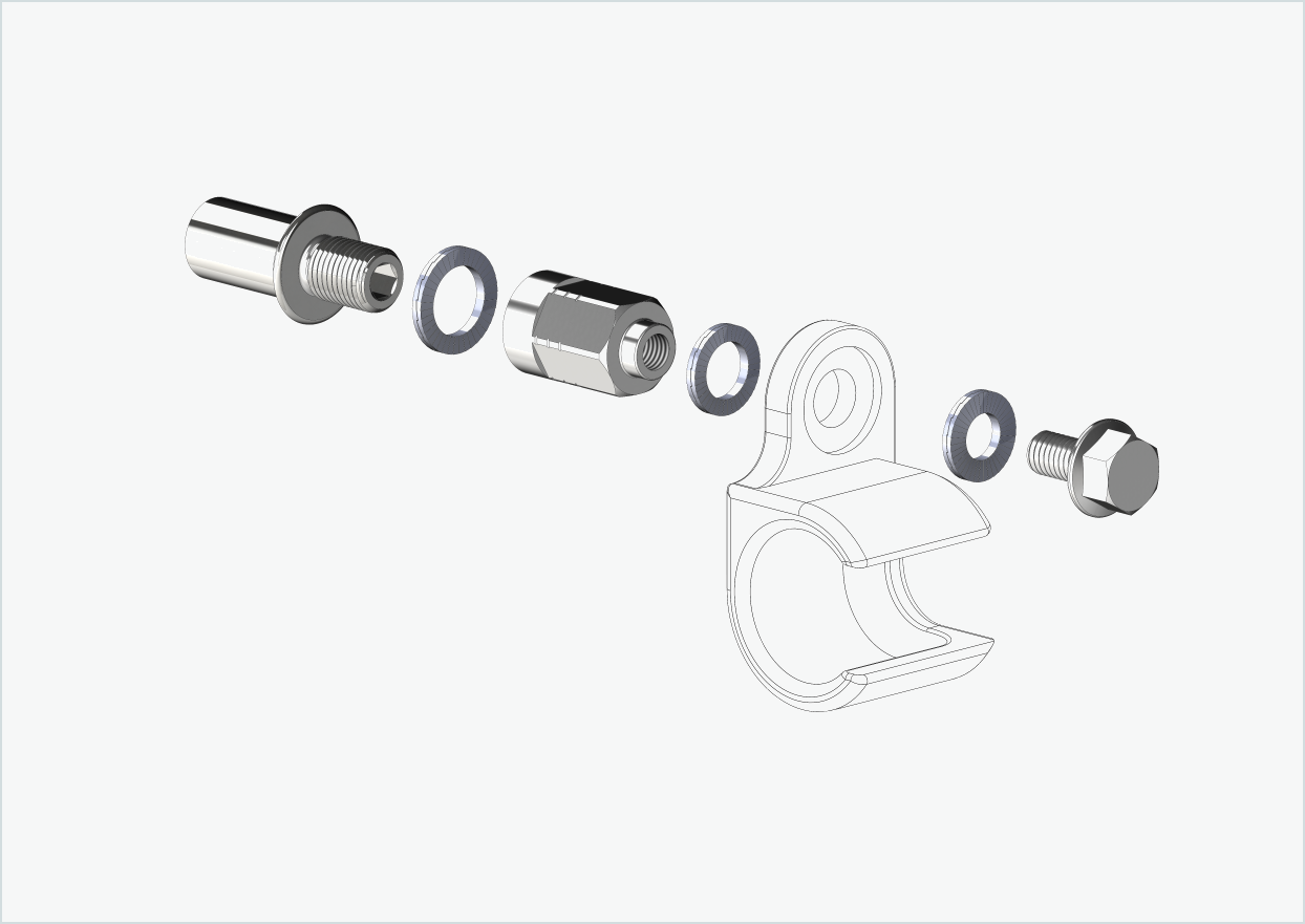 Cowboy 4 - Adaptador de rosca longo - M12 x 1,25 | Conjunto com adaptador universal