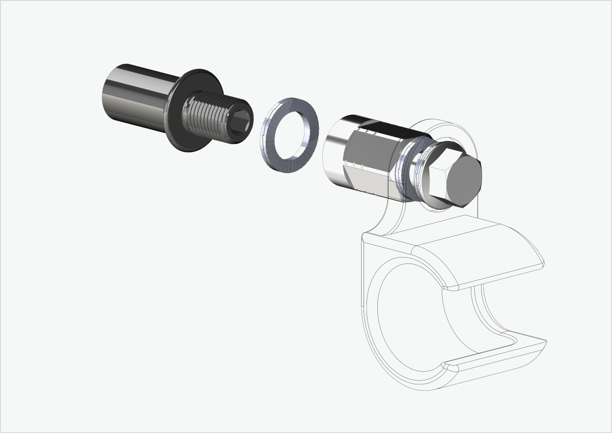 Cowboy 4 - Adaptador de rosca longo - M12 x 1,25 | Conjunto com adaptador universal