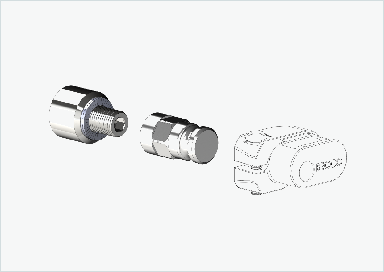 Adaptador para motor HYENA-HRN | adequado para Leggero com sistema BECCO