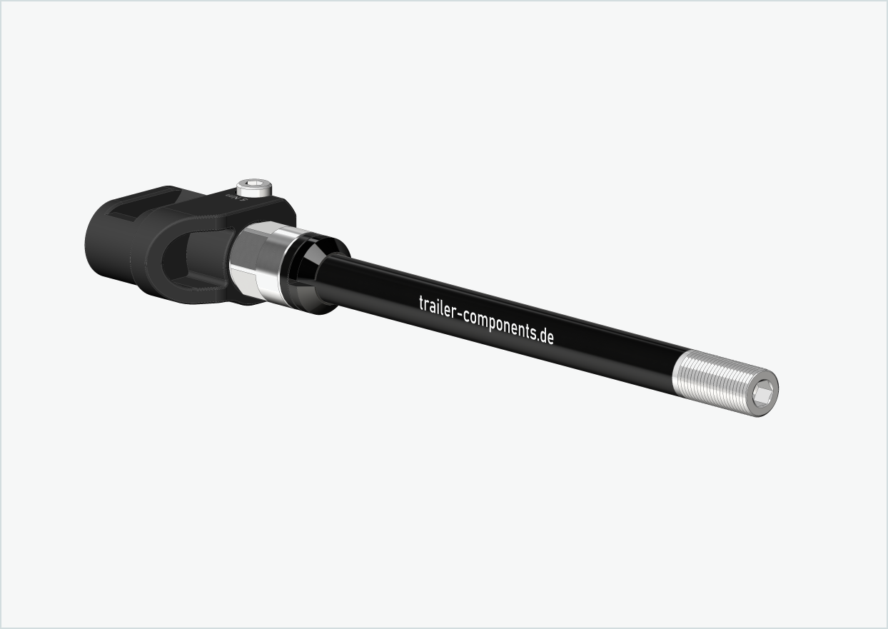 Eixo passante Syntace (X-12) com adaptador / M12 x 1,50 | para reboques Leggero com sistema BECCO