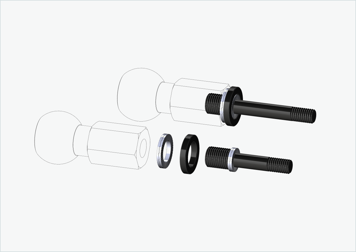 Conjunto de adaptadores de rosca Burley COHO XC (30mm/42mm) | para Rohloff Speedhub 500-14 / A12