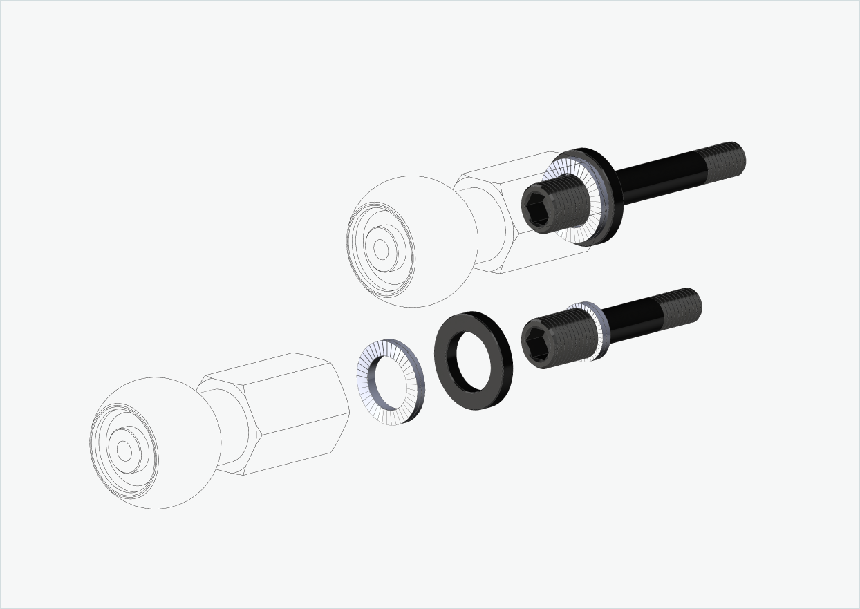 Conjunto de adaptadores de rosca Burley COHO XC (30mm/42mm) | para Rohloff Speedhub 500-14 / A12