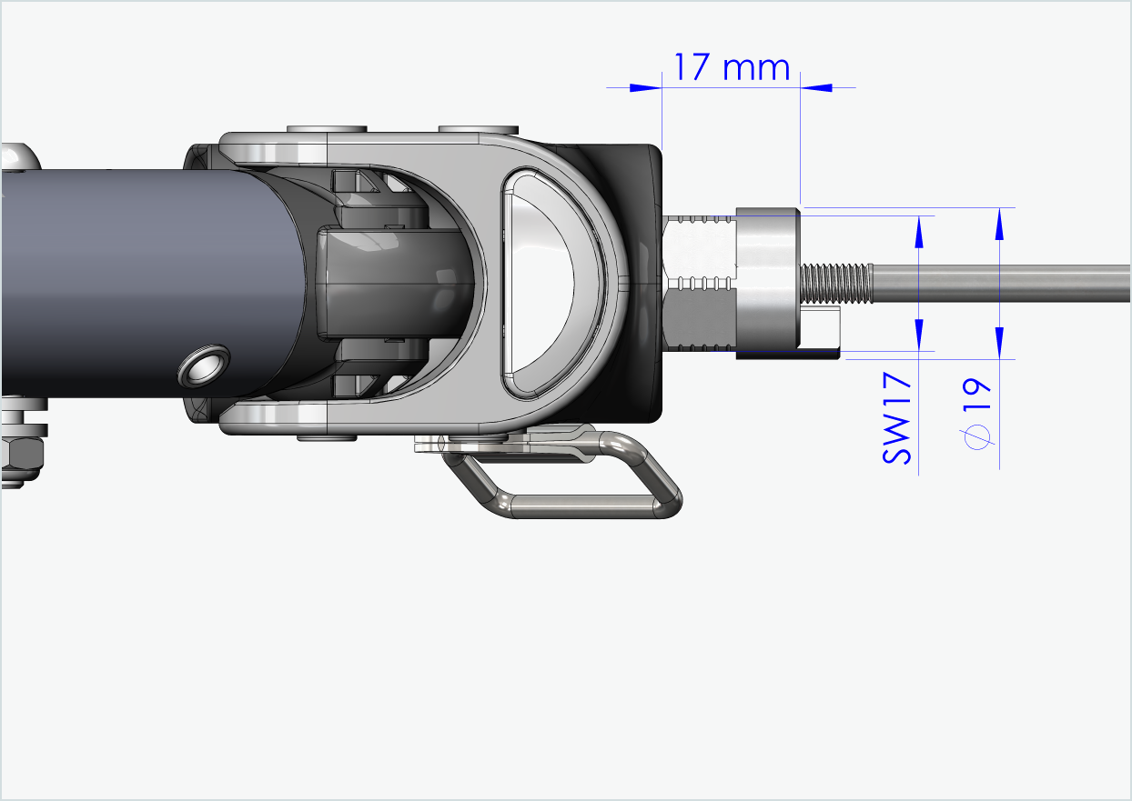 Eixo de aperto rápido com adaptador (para reboques Croozer a partir de 2018) | Comprimento de aperto 154mm - 165mm